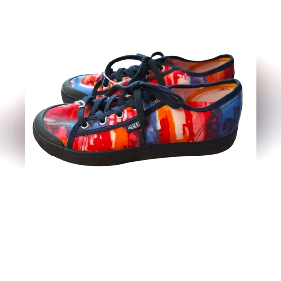 New Keen Red and Blue Artistic Sneakers Jerry Garcia Size 5 - Picture 1 of 10